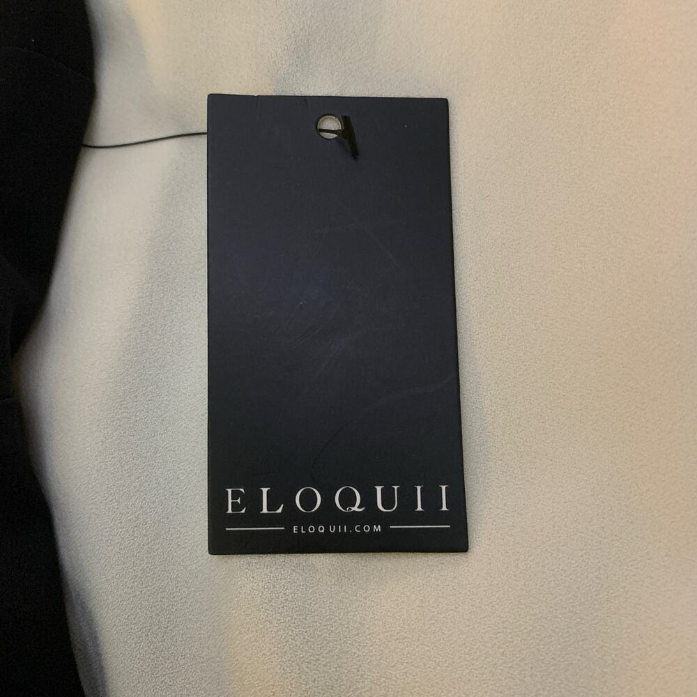 NWT ELOQUII Godet Gown Size 18 Black Creamy White Classic Formal Maxi Dress - Picture 14 of 14